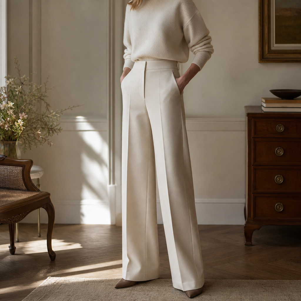 Hadleigh High Rise Wool Trouser — alternate angle
