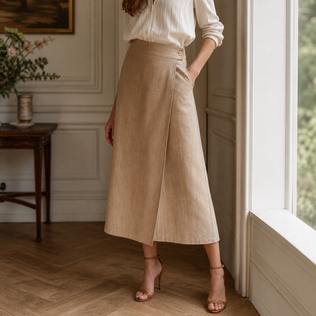 Hawthorn Tailored Wrap Skirt — alternate angle