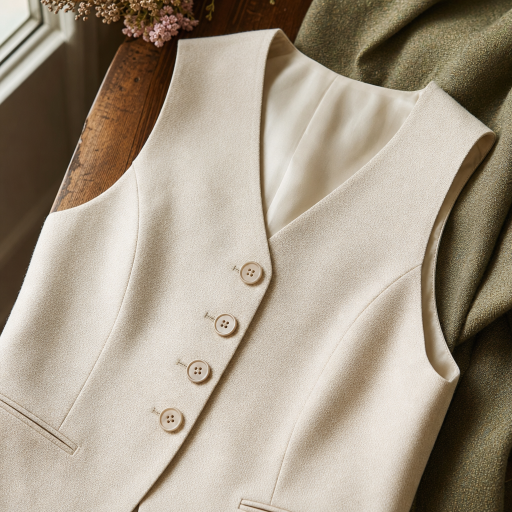 Ashworth Silk Cashmere Waistcoat — detail material