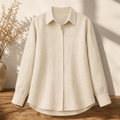 Margot Linen Button Down Shirt — hero front