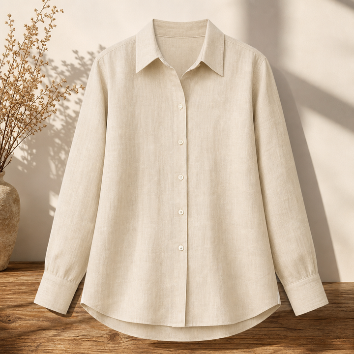 Margot Linen Button-Down Shirt