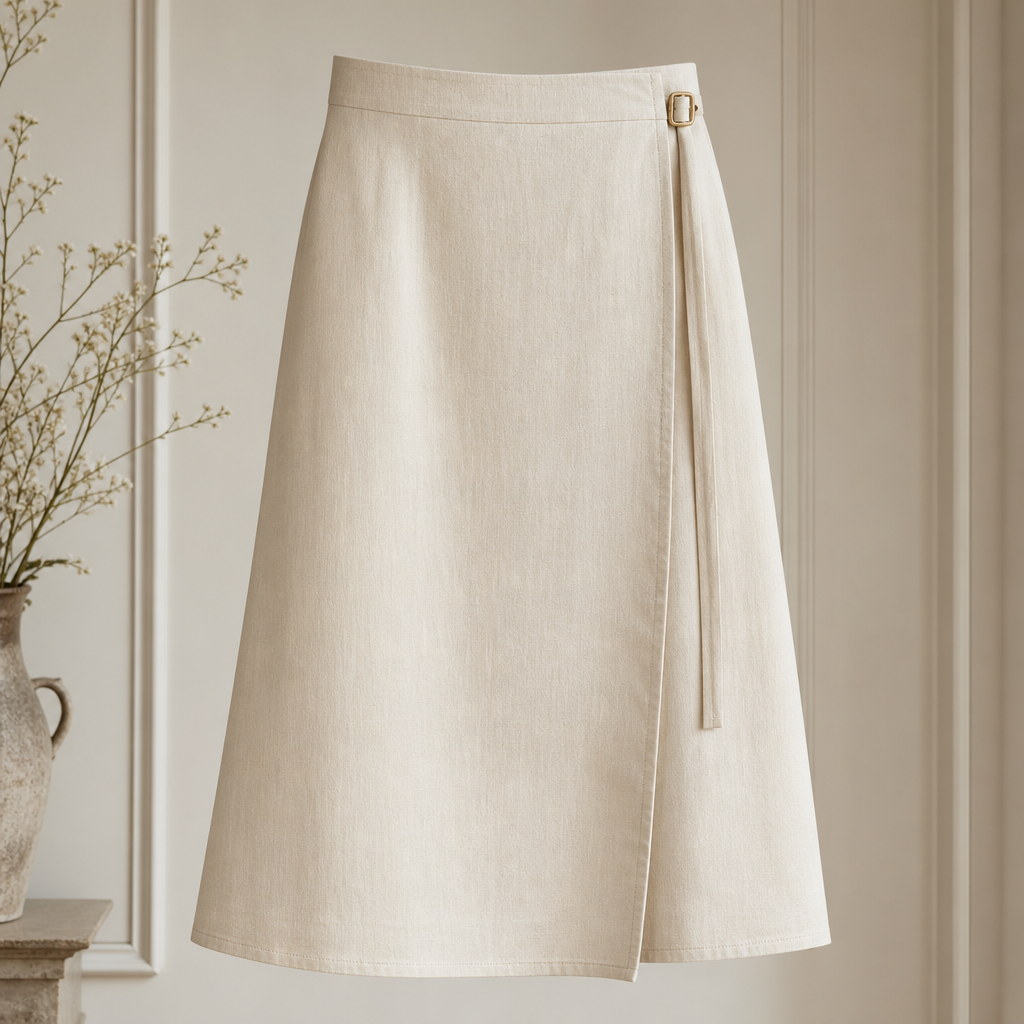 Hawthorn Tailored Wrap Skirt — hero front