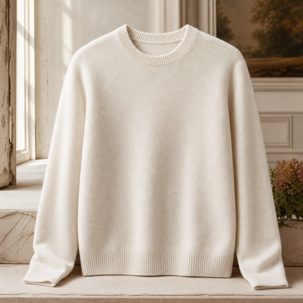 Rowley Cashmere Crewneck Sweater — hero front