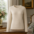 Nina Merino Cable Sleeve Jumper — hero front