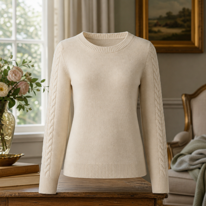 Nina Merino Cable-Sleeve Jumper