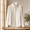 Bancroft Ivory Silk Shirt — hero front