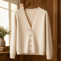 Varenne V Neck Cashmere Cardigan — hero front