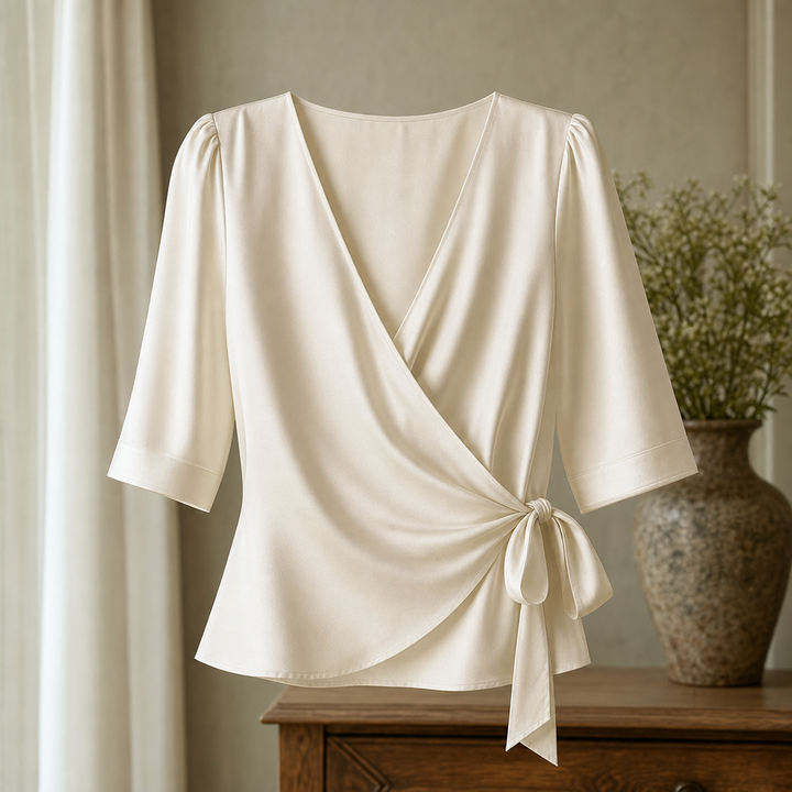 Celestine Satin Surplice Top