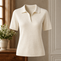 Sottile Wool Silk Knit Polo — hero front